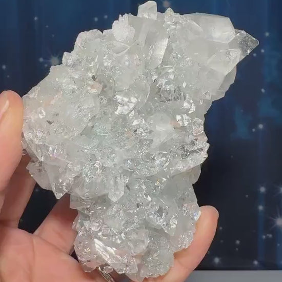 Apophyllite with Stilbite specimen | 306 grams | 4 5/8" long | with Matrix | lots of rainbows | Tucson find