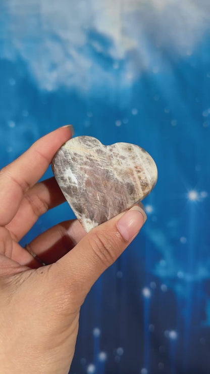 Moonstone with Sunstone Heart – Belomorite • 0.094 kg
