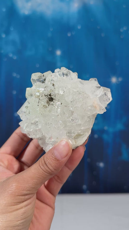 Apophyllite with Calcite on Matrix – 0.326 kg