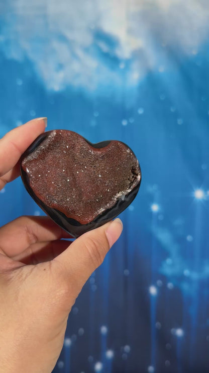Druzy Red Agate Heart – 0.128 kg