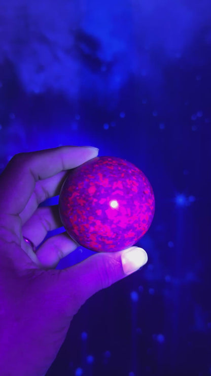 Ruby Kyanite Sphere – UV-Reactive • 0.371 kg