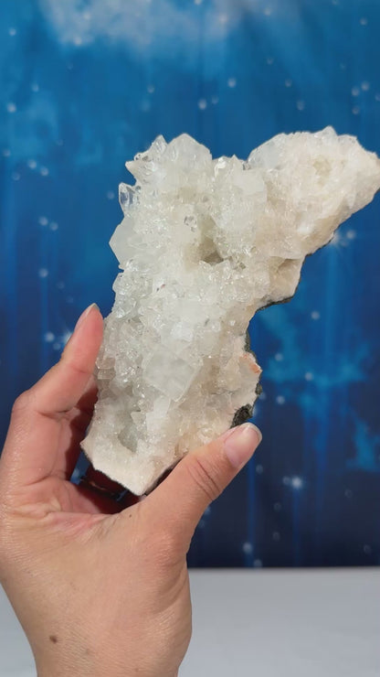 Apophylite with Calcite on Matrix – 0.502 kg