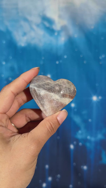 Moonstone with Sunstone Heart – Belomorite • 0.088 kg