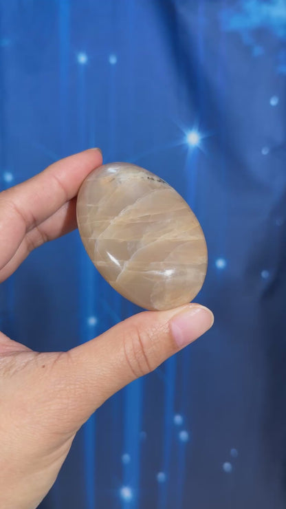 Peach Moonstone with Smoky Quartz and Sunstone – 0.113 kg