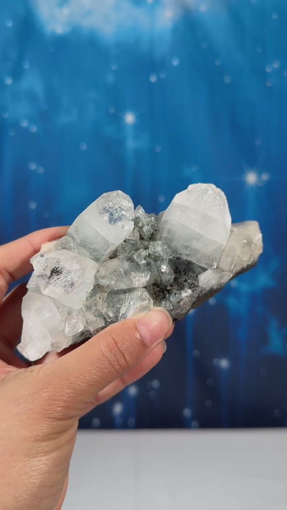 Apophylite with Chalcedony on Matrix – 0.377 kg