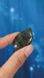 Labradorite Cabochon – Pre-Drilled • 9 grams
