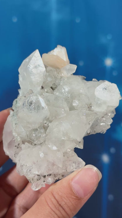 Apophyllite with Stilbite and Calcite – 0.187 kg